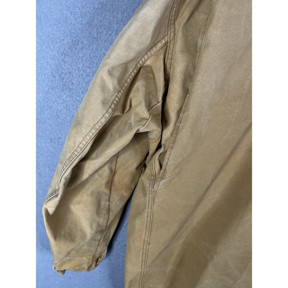 L.L.Bean Barn Field Chore Coat Jacket Mens Large Brown Canvas Distressed - Picture 9 of 11